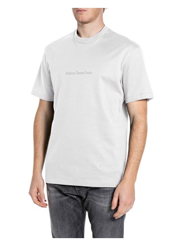 Replay BIJELA PAMUČNA MAJICA S VEZOM U GOTIČKOM STILU - 1