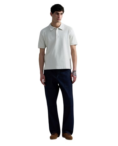 Replay bijela polo majica od žerseja s replay natpisom