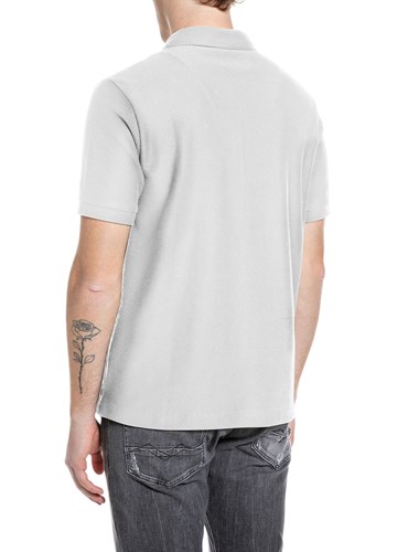 Replay BIJELA POLO MAJICA OD ŽERSEJA S REPLAY NATPISOM - 2