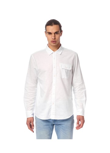 Replay BIJELA SLIM FIT KOŠULJA OD MJEŠAVINE PAMUKA I LANA - 2