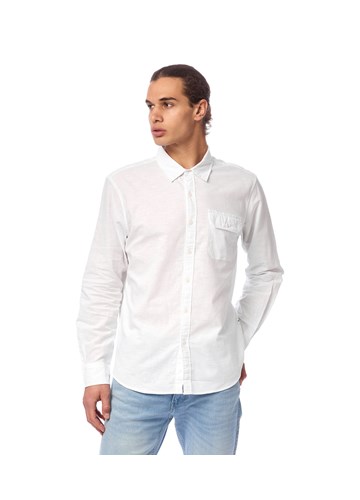 Replay BIJELA SLIM FIT KOŠULJA OD MJEŠAVINE PAMUKA I LANA - 3