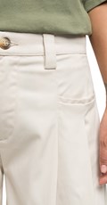 BIJELE HLAČE OPUŠTENOG KROJA OD CAVARLY TKANINE - 3