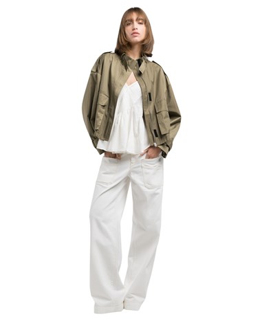 Replay bijele jeans hlače s prednjim džepovima w8166  858009b