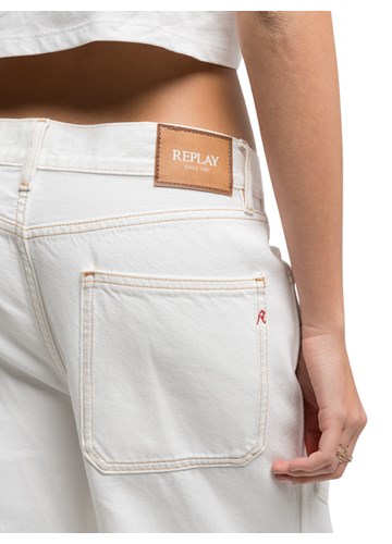 Replay BIJELE JEANS HLAČE S PREDNJIM DŽEPOVIMA W8166  858009B - 5