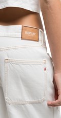 BIJELE JEANS HLAČE S PREDNJIM DŽEPOVIMA W8166  858009B - 5