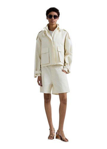 Replay BIJELE KRATKE HLAČE OPUŠTENOG KROJA OD KEPERA - 1