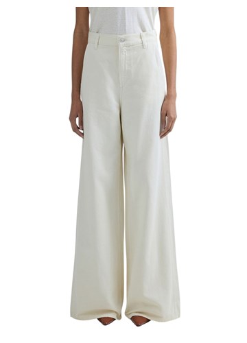 Replay BIJELE PAMUČNE HLAČE SA ŠIROKIM NOGAVICAMA - 2