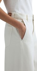BIJELE PAMUČNE HLAČE SA ŠIROKIM NOGAVICAMA - 5