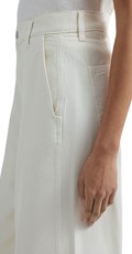 BIJELE PAMUČNE HLAČE SA ŠIROKIM NOGAVICAMA - 6