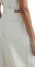 BIJELE PAMUČNE HLAČE SA ŠIROKIM NOGAVICAMA - 7