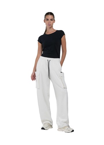 Replay BIJELE RELAXED FIT CARGO HLAČE  - 1