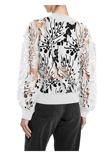 Replay BIJELI KARDIGAN S ČIPKOM - 2