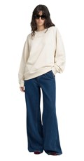 BIJELI OVERSIZE SWEATSHIRT S MINI PRINTOM - 1