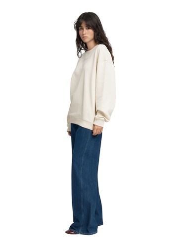 Replay BIJELI OVERSIZE SWEATSHIRT S MINI PRINTOM - 4