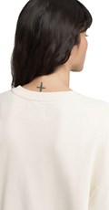 BIJELI OVERSIZE SWEATSHIRT S MINI PRINTOM - 6