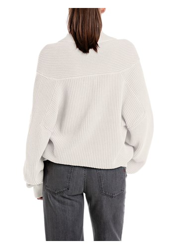 Replay BIJELI PLETENI OVERSIZE PULOVER - 2 Replay BIJELI PLETENI OVERSIZE PULOVER - 2