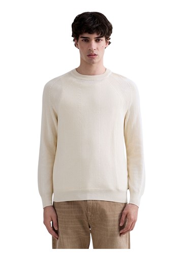 Replay BIJELI REBRASTI PAMUČNI PULOVER - 2