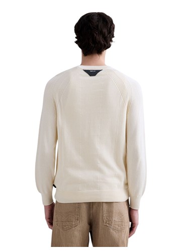 Replay BIJELI REBRASTI PAMUČNI PULOVER - 3