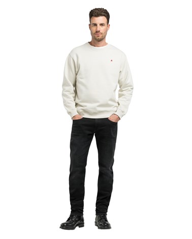 Replay bijeli sweatshirt od češljanog pamuka
