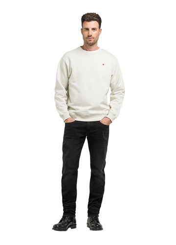 Replay BIJELI SWEATSHIRT OD ČEŠLJANOG PAMUKA - 1