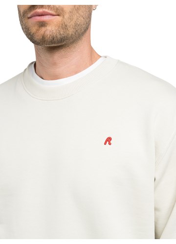 Replay BIJELI SWEATSHIRT OD ČEŠLJANOG PAMUKA - 3
