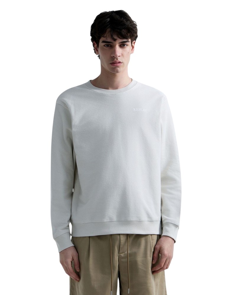 Replay BIJELI SWEATSHIRT OD ŽERSEJA S REPLAY NATPISOM - 2