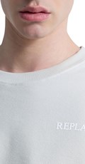 BIJELI SWEATSHIRT OD ŽERSEJA S REPLAY NATPISOM - 5