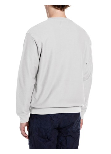 Replay BIJELI SWEATSHIRT OD ŽERSEJA S REPLAY NATPISOM - 2