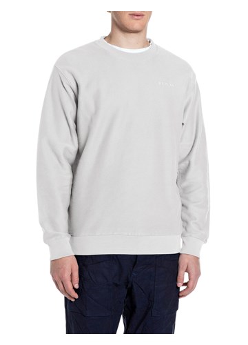 Replay BIJELI SWEATSHIRT OD ŽERSEJA S REPLAY NATPISOM - 1