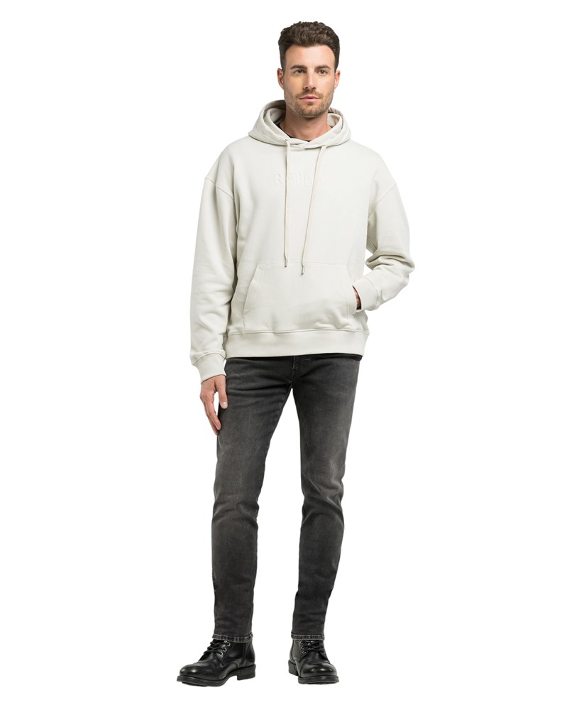 Replay BIJELI SWEATSHIRT S IZVEZENIM REPLAY NATPISOM - 1