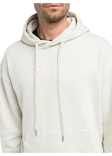 Replay BIJELI SWEATSHIRT S IZVEZENIM REPLAY NATPISOM - 3