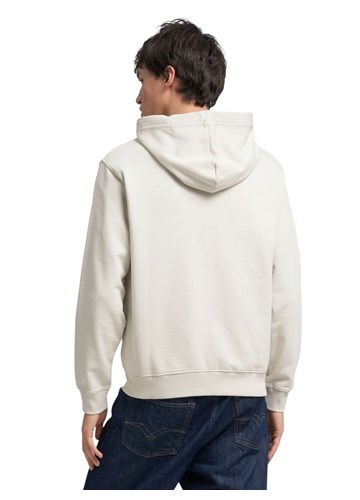 Replay BIJELI SWEATSHIRT S KAPULJAČOM I ZATVARAČEM - 3