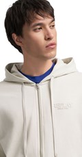 BIJELI SWEATSHIRT S KAPULJAČOM I ZATVARAČEM - 5