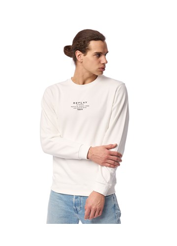 Replay BIJELI SWEATSHIRT S MINI REPLAY ORIGINAL PRINTOM  - 3