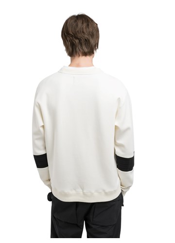 Replay BIJELI SWEATSHIRT S PRINTOM I DETALJIMA NA RUKAVIMA - 5