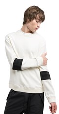 BIJELI SWEATSHIRT S PRINTOM I DETALJIMA NA RUKAVIMA - 7