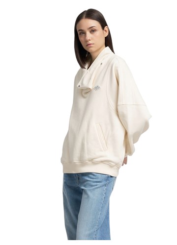 Replay BIJELI SWEATSHIRT S VISOKIM OVRATNIKOM - 4
