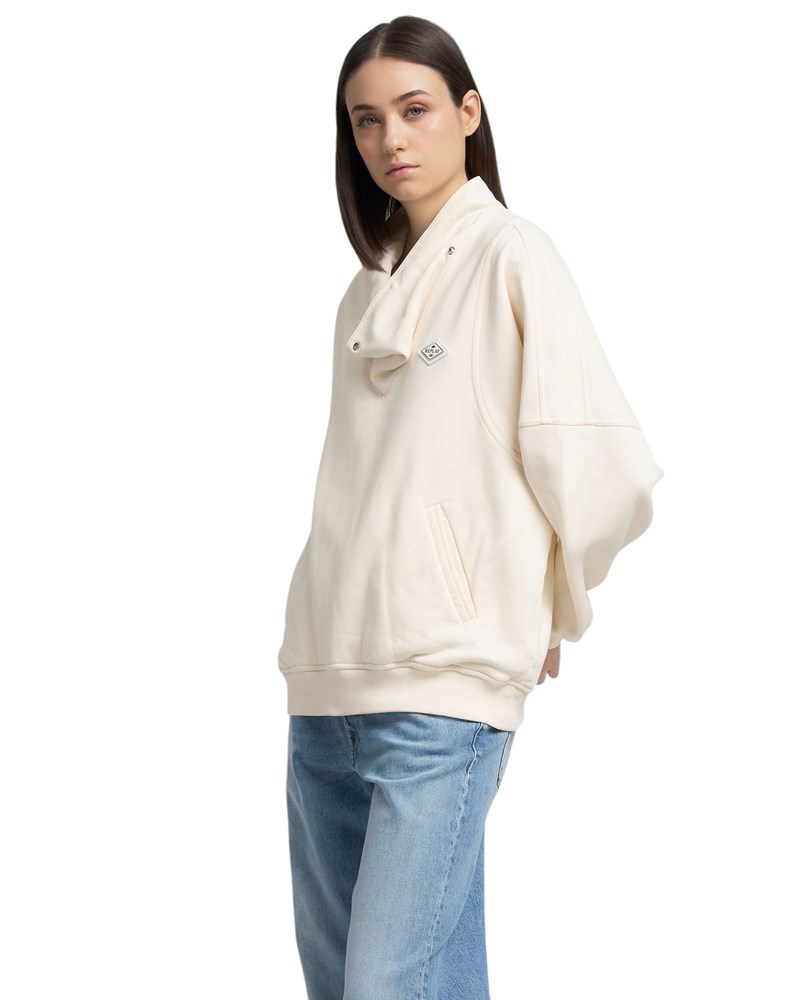 Replay BIJELI SWEATSHIRT S VISOKIM OVRATNIKOM - 4