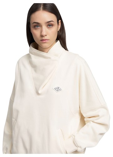 Replay BIJELI SWEATSHIRT S VISOKIM OVRATNIKOM - 5