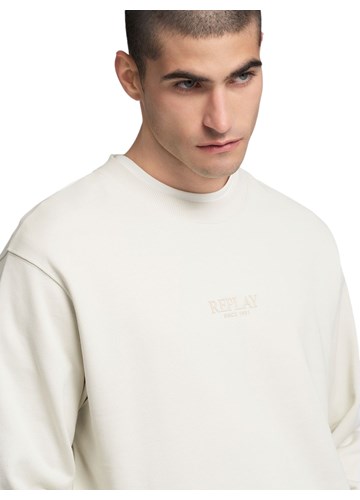 Replay BIJELI SWEATSHIRT S MALIM REPLAY NATPISOM - 7