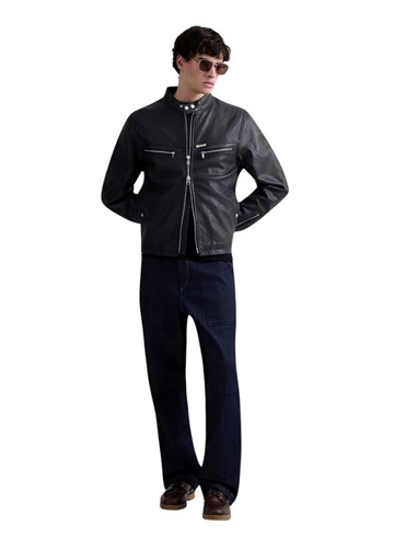 Replay BIKER JAKNA OD VOŠTANE KOŽE - 1