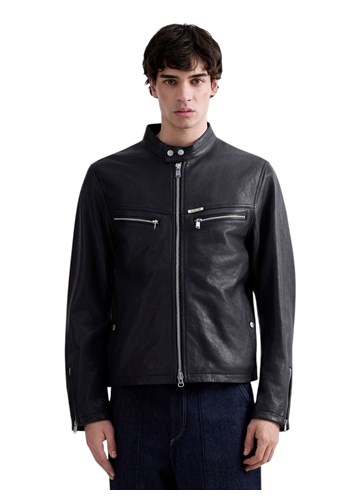 Replay BIKER JAKNA OD VOŠTANE KOŽE - 2