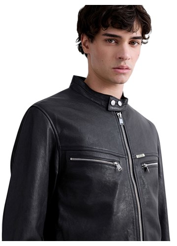 Replay BIKER JAKNA OD VOŠTANE KOŽE - 7