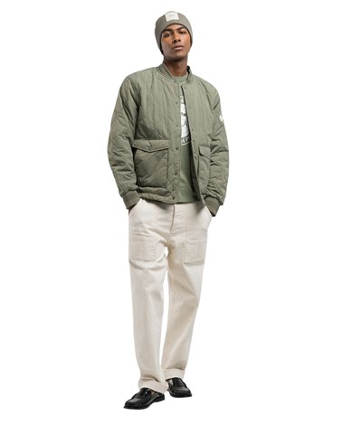 M8450  85124 Replay bomber jakna od recikliranog najlona u zelenoj boji Replay bomber jakna od recikliranog najlona u zelenoj boji