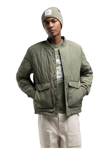 Replay BOMBER JAKNA OD RECIKLIRANOG NAJLONA U ZELENOJ BOJI - 2