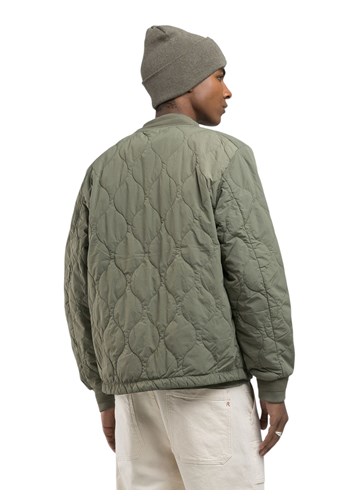 Replay BOMBER JAKNA OD RECIKLIRANOG NAJLONA U ZELENOJ BOJI - 3