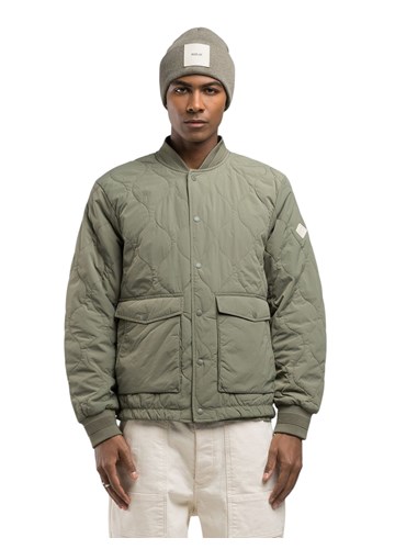 Replay BOMBER JAKNA OD RECIKLIRANOG NAJLONA U ZELENOJ BOJI - 7