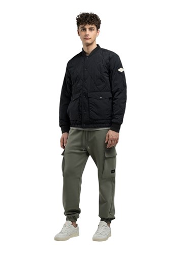 Replay BOMBER JAKNA OD RECIKLIRANOG NAJLONA U PLAVOJ BOJI - 1