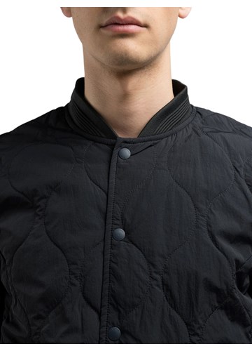 Replay BOMBER JAKNA OD RECIKLIRANOG NAJLONA U PLAVOJ BOJI - 3