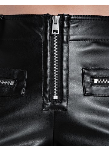 Replay BOOTCUT HLAČE OD UMJETNE KOŽE - 5